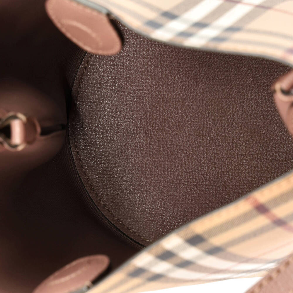 Burberry Lorne Bucket Bag Haymarket #260613B10B - Picture 5 of 6